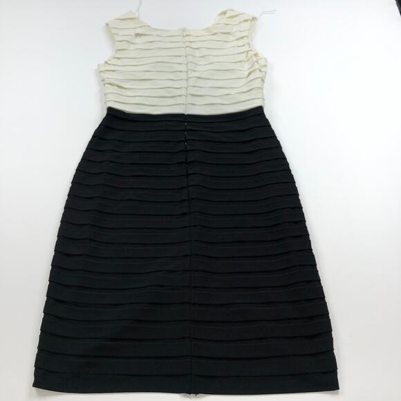 Cache 12 Bandage Women's Polyester Stretch Knee Dress Ivory Black PLS READ - Picture 10 of 16